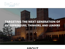 Tablet Screenshot of beclearuniversity.com